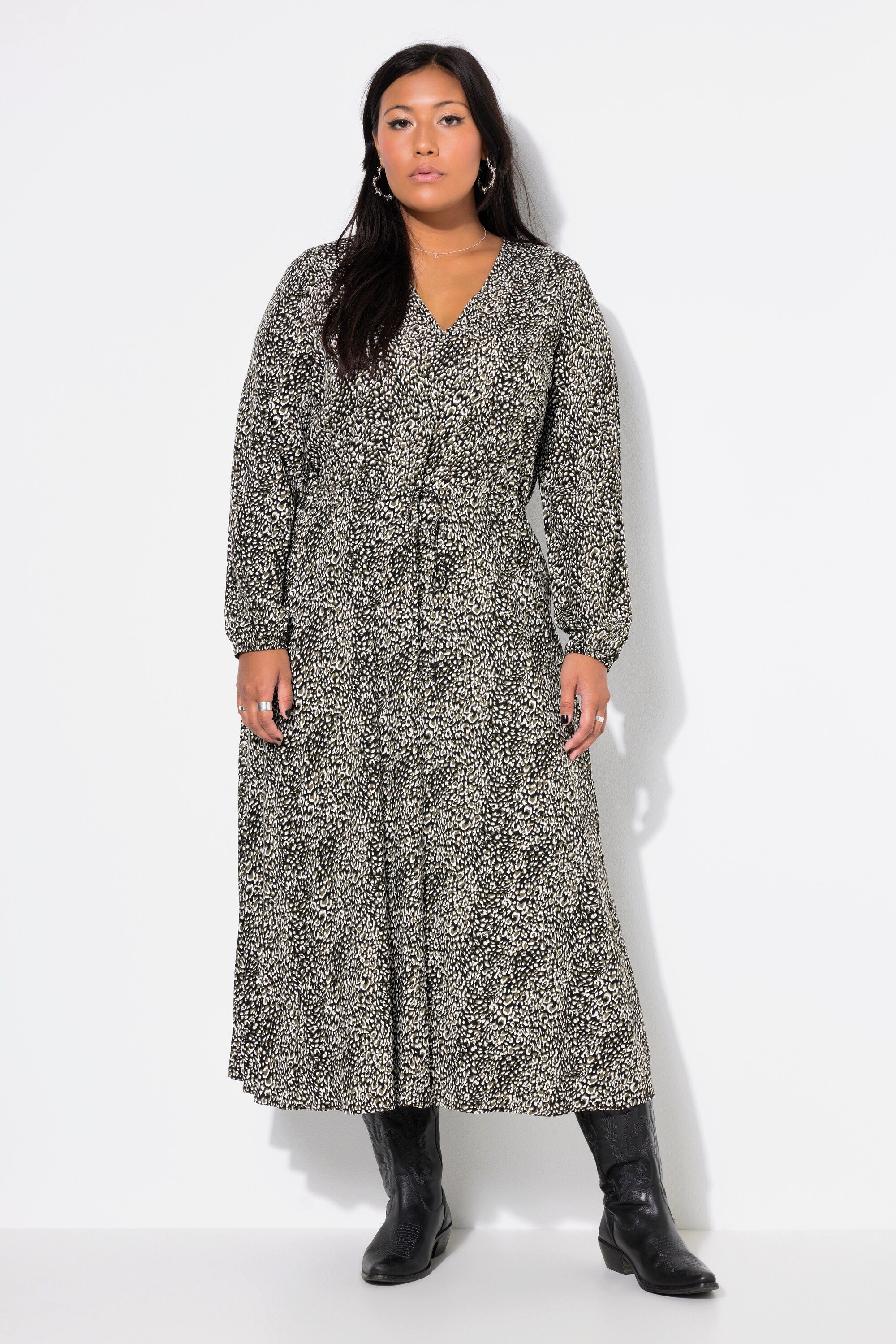Studio Untold Maxikleid Maxikleid A-Line Leo-Print günstig online kaufen