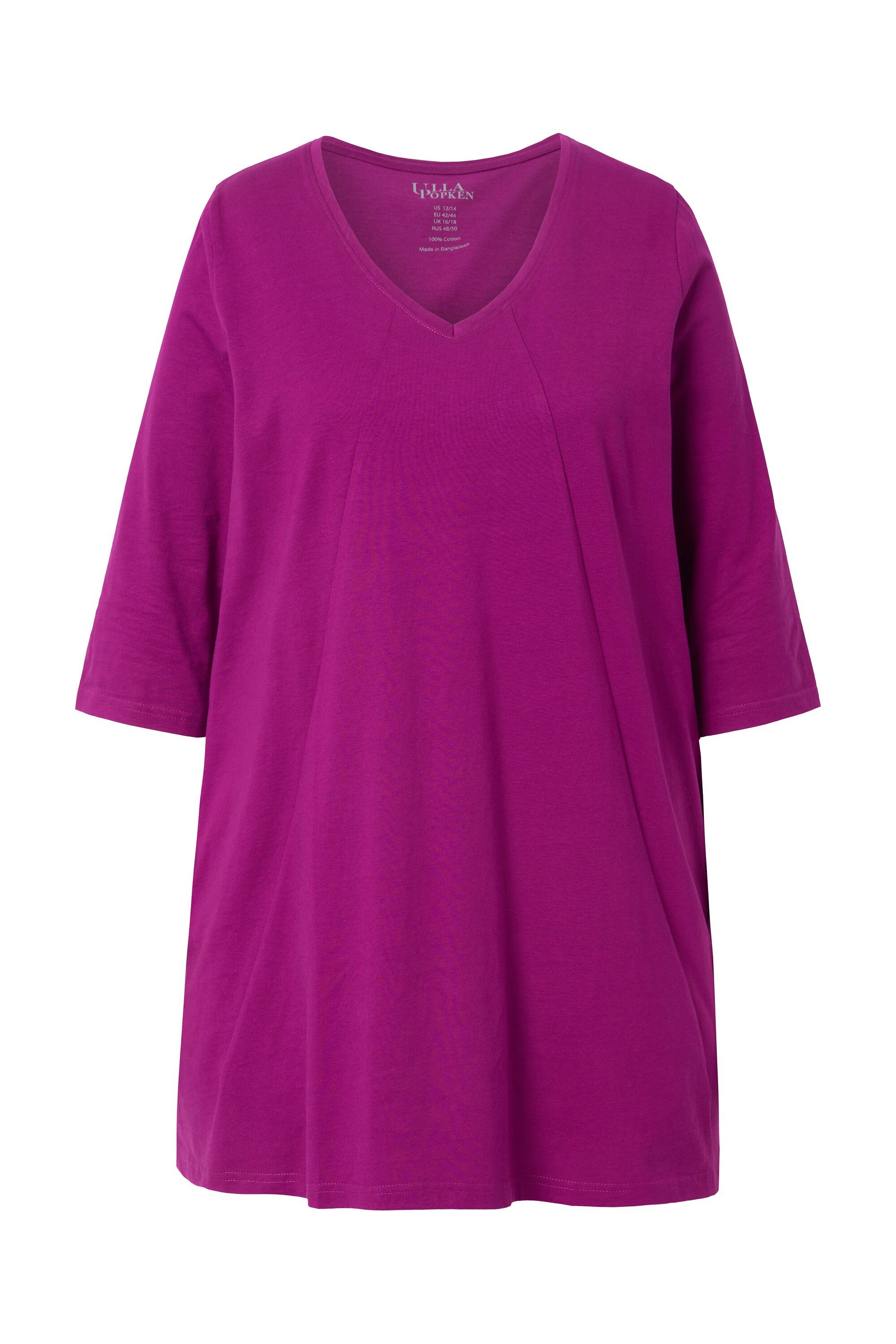 Ulla Popken Longshirt Longshirt Ziernähte A-Linie günstig online kaufen