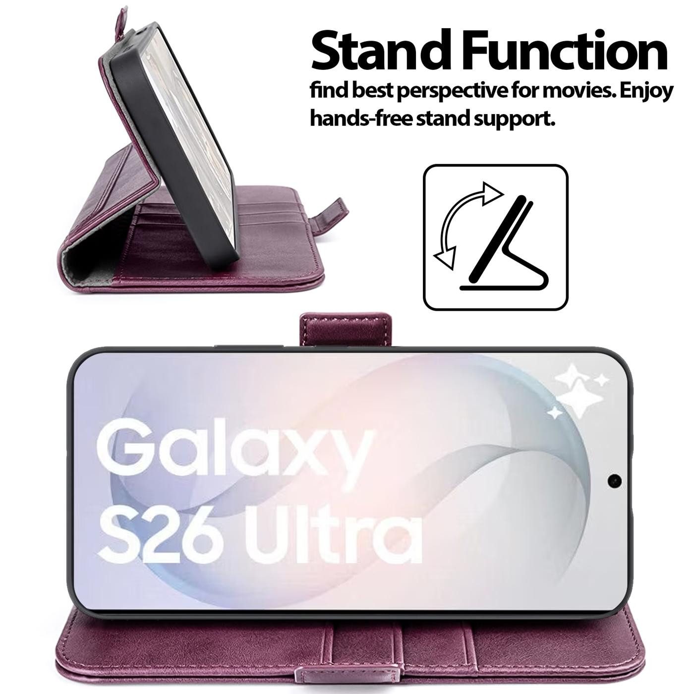CoolGadget Handyhülle Book Case Elegance Tasche für Samsung Galaxy S26 Ultra 6,9 Zoll, Hülle Magnet Klapphülle Flip Case für Samsung S26 Ultra Schutzhülle – Bild 2 von 5