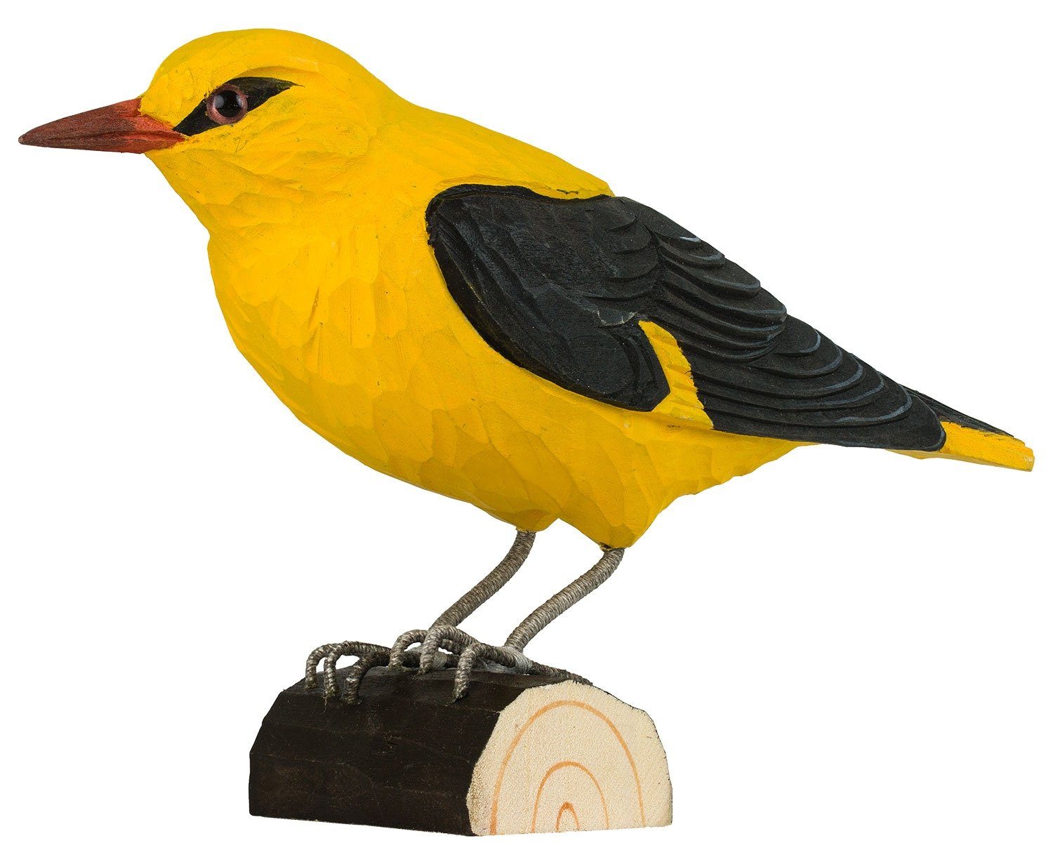 Wildlife Garden Dekofigur DecoBird Pirol handgeschnitzt, Holz (Linde), Länge 21,8 cm
