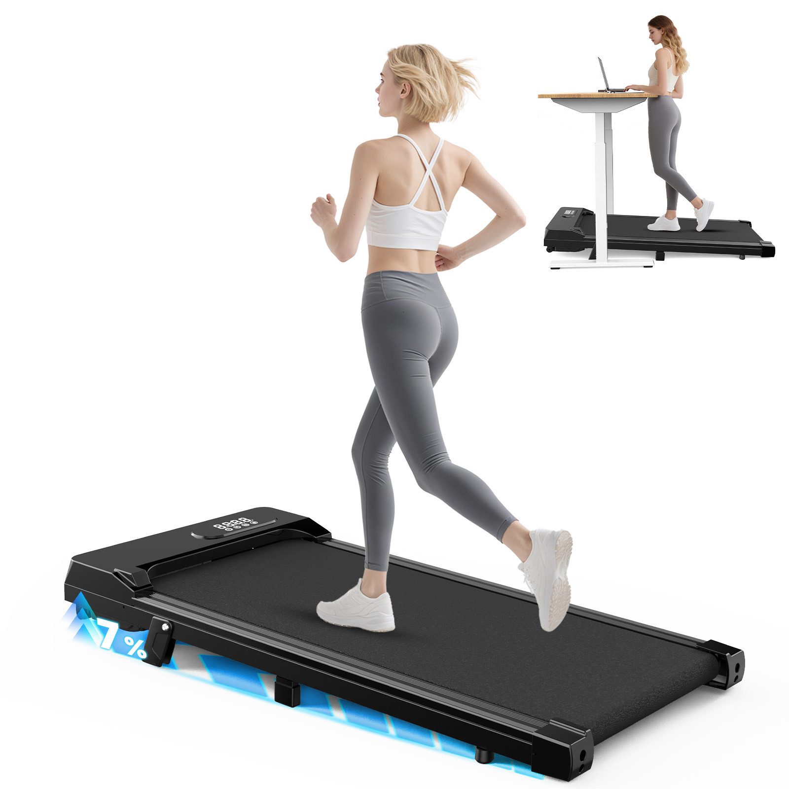 Laufband Walking Pad - Laufbänder für Zuhause mit 7% Steigung