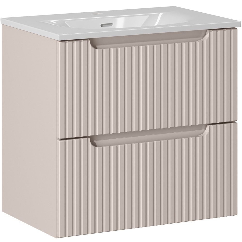 Lomadox Waschtisch NEWPORT-56-CASHMERE, 61cm mit Keramikwaschbecken, kaschm günstig online kaufen