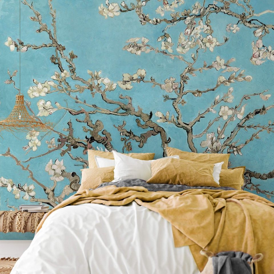 Dekoration Kirschblüte Chinoiserie Wandmalerei Vlies Fototapete 