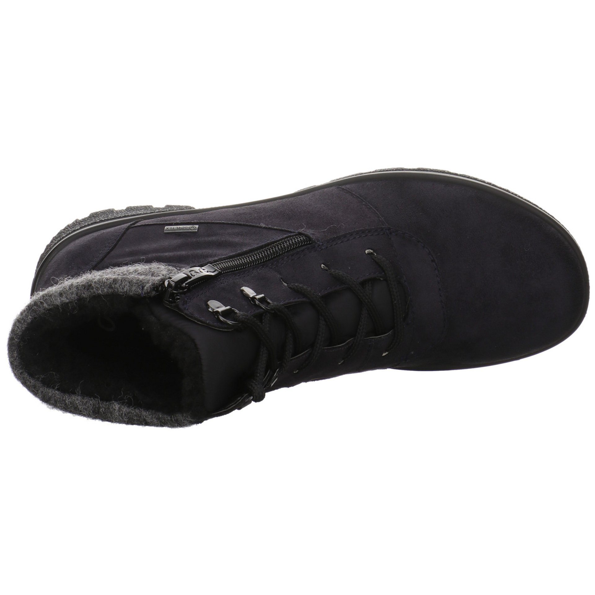 Ara Damen Snowboots Schuhe Saas-Fee Boots Snowboots blau/grau/schwarz Leder-/Textilkombination