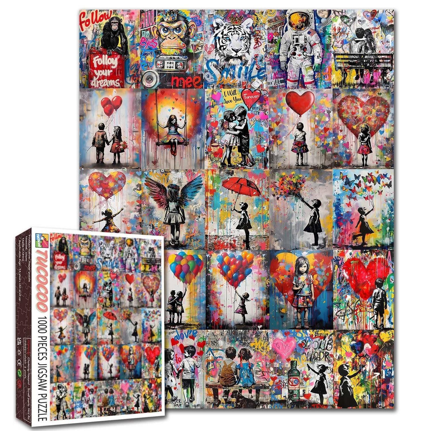 LuxusKollektion Puzzle Graffiti Street Art Puzzle 1000 Teile, Puzzleteile