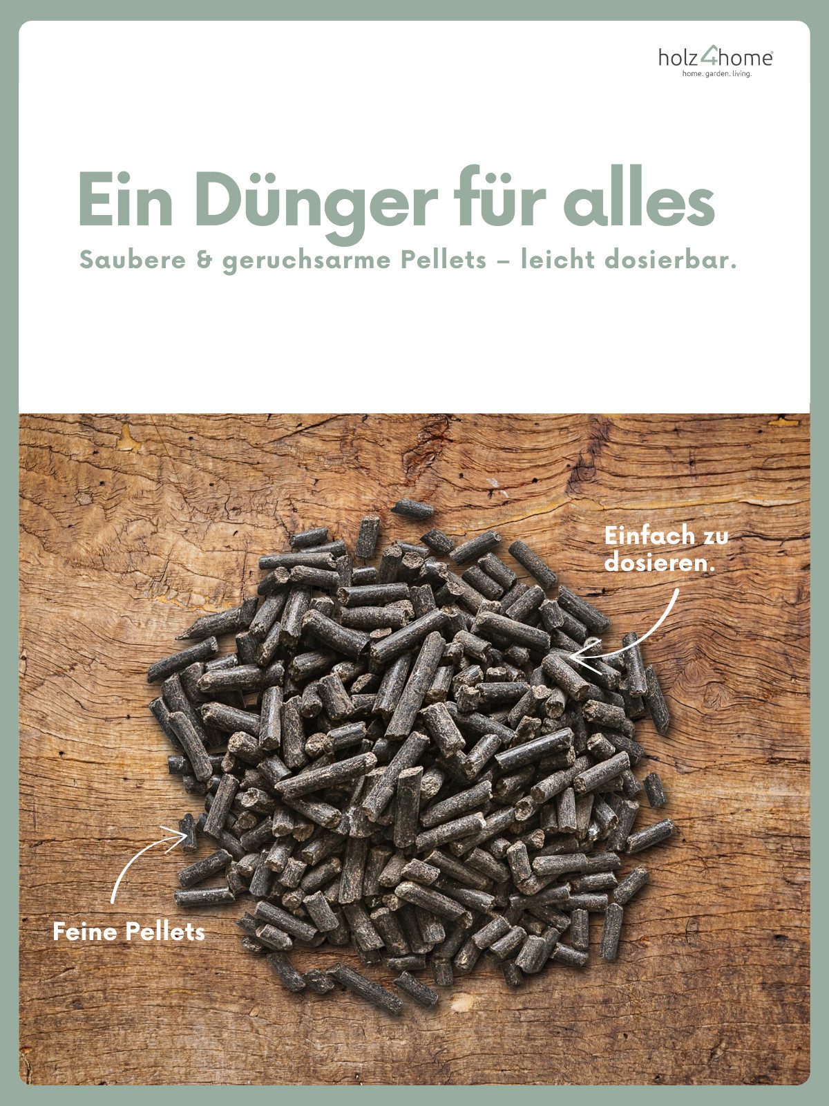 holz4home® Universaldünger Naturdünger 4,2 kg I Langzeitdünger für Garten, Gemüse, Rasen, 4,2 kg organischer Dünger für Blumen – Bild 2 von 5