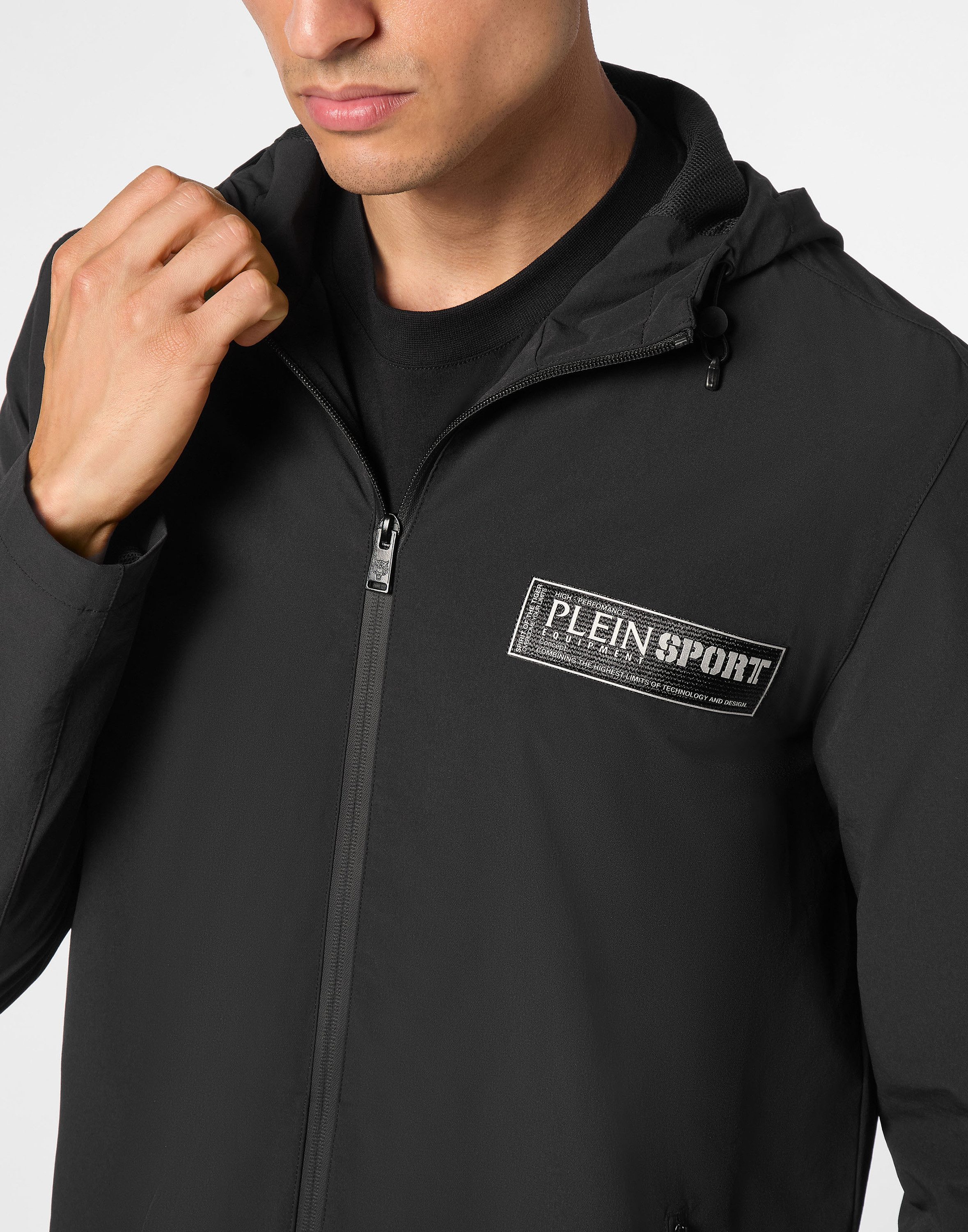 PLEIN SPORT Kapuzensweatjacke Sweatjacke mit Kapuze