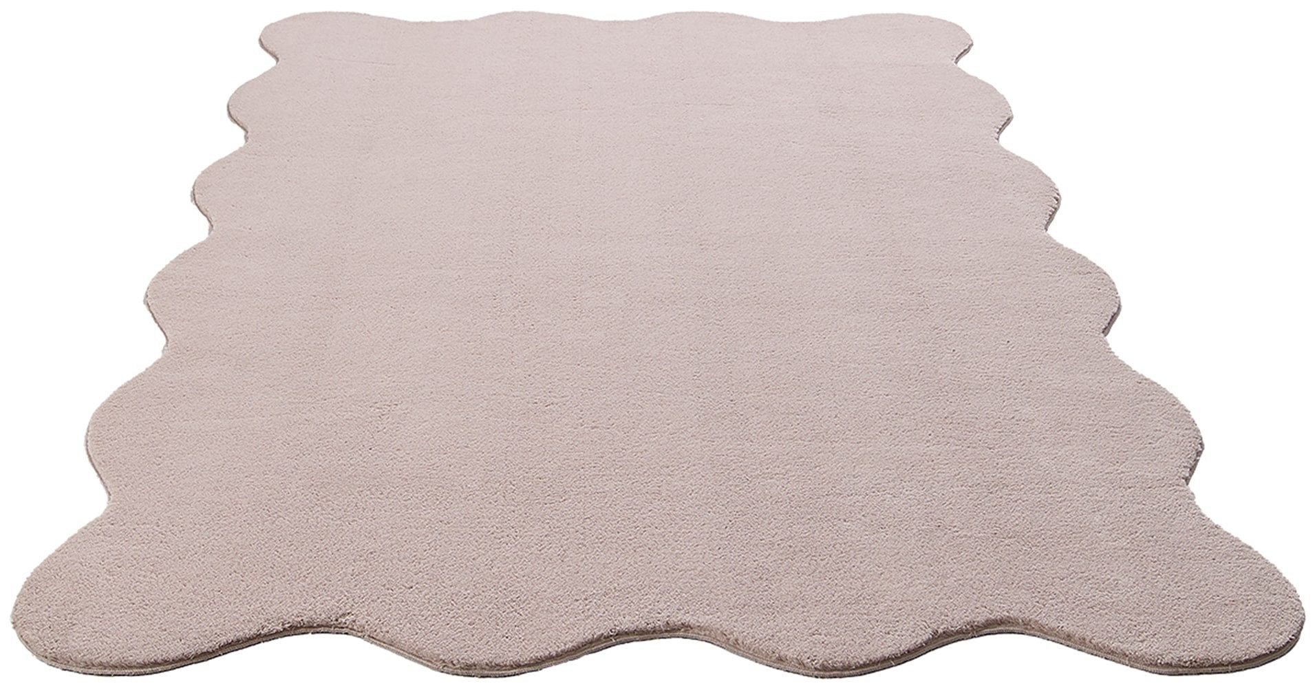 the carpet Teppich Relax Scallop kuschelig & Super Soft, wellenförmig, Anti-Rutsch Unterseite, Waschbar bis 30 Grad, Felloptik