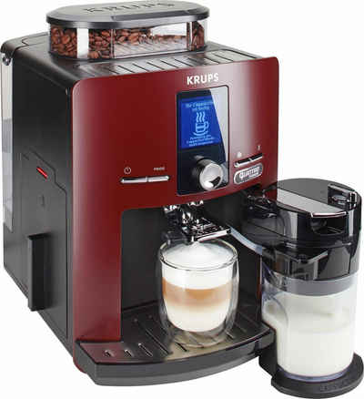 Krups Kaffeevollautomat EA829G Espresseria Automatic Latt'Espress, vollautomatisches One-Touch-Cappuccino System, mit kompact-LCD Display, integrierter Milchbehälter