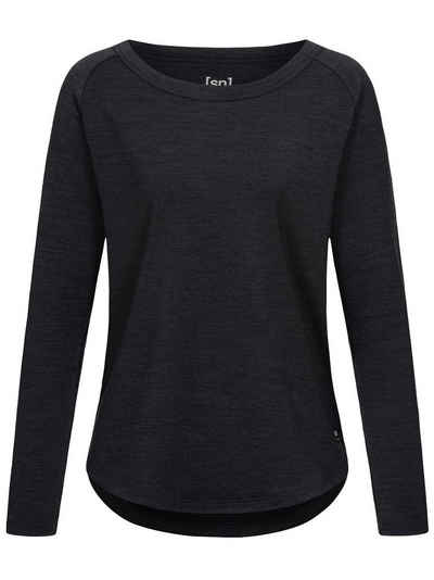 SUPER.NATURAL Sweatshirt »Merino Sweatshirt W ESSENTIAL CREW« atmungsaktiver Merino-Materialmix