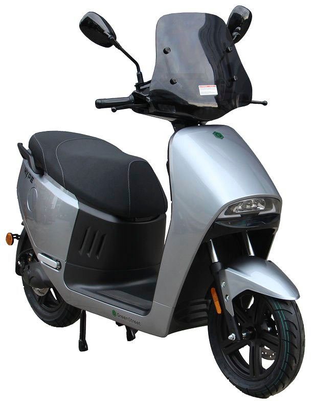 3000 km/h GreenStreet Windschild, inkl. 85 HYPE E-Motorroller inkl. W km/h, Windschild 85