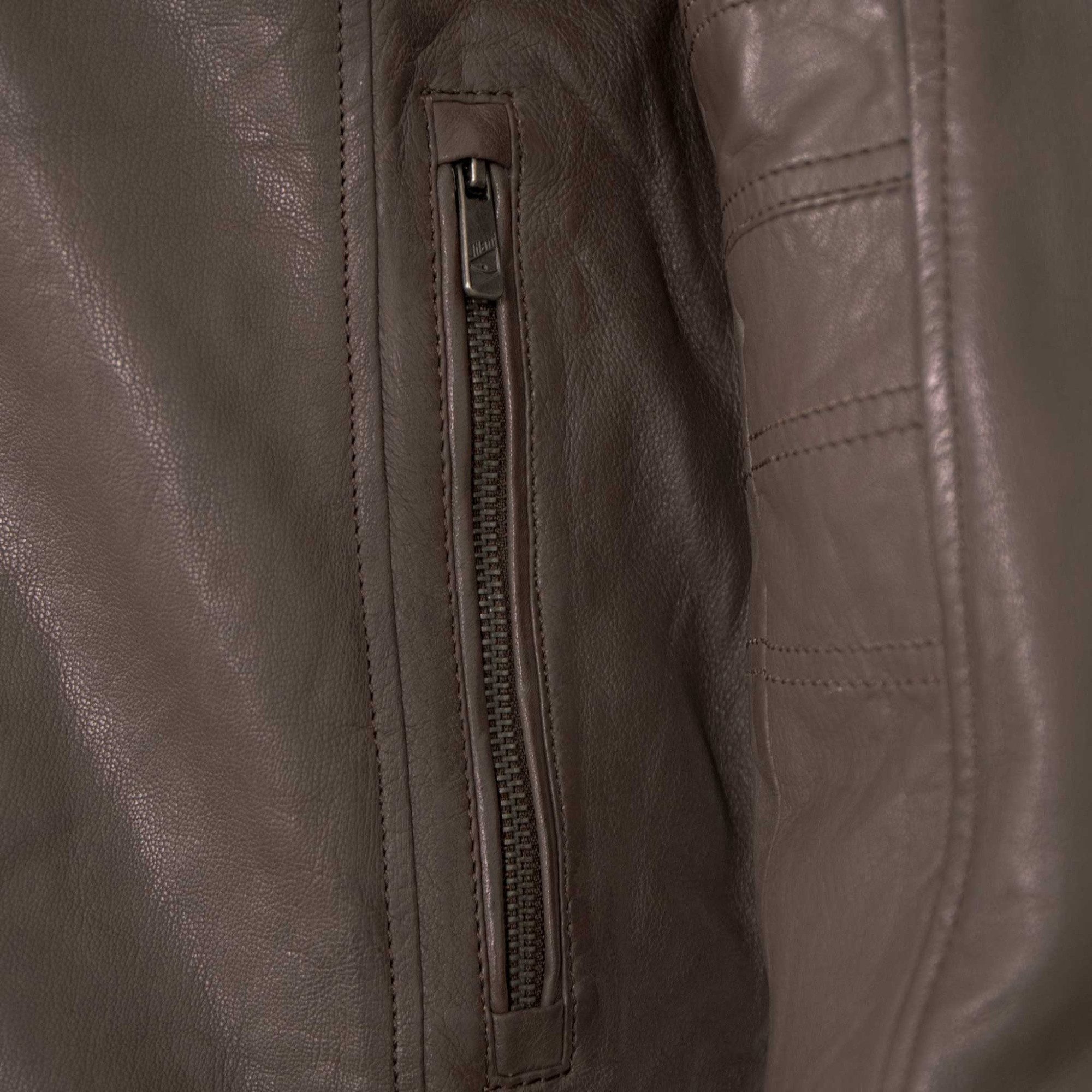 Jilani Lederjacke Riga-6 Jilani Collection - Herren Lederjacke Lammnappa braun