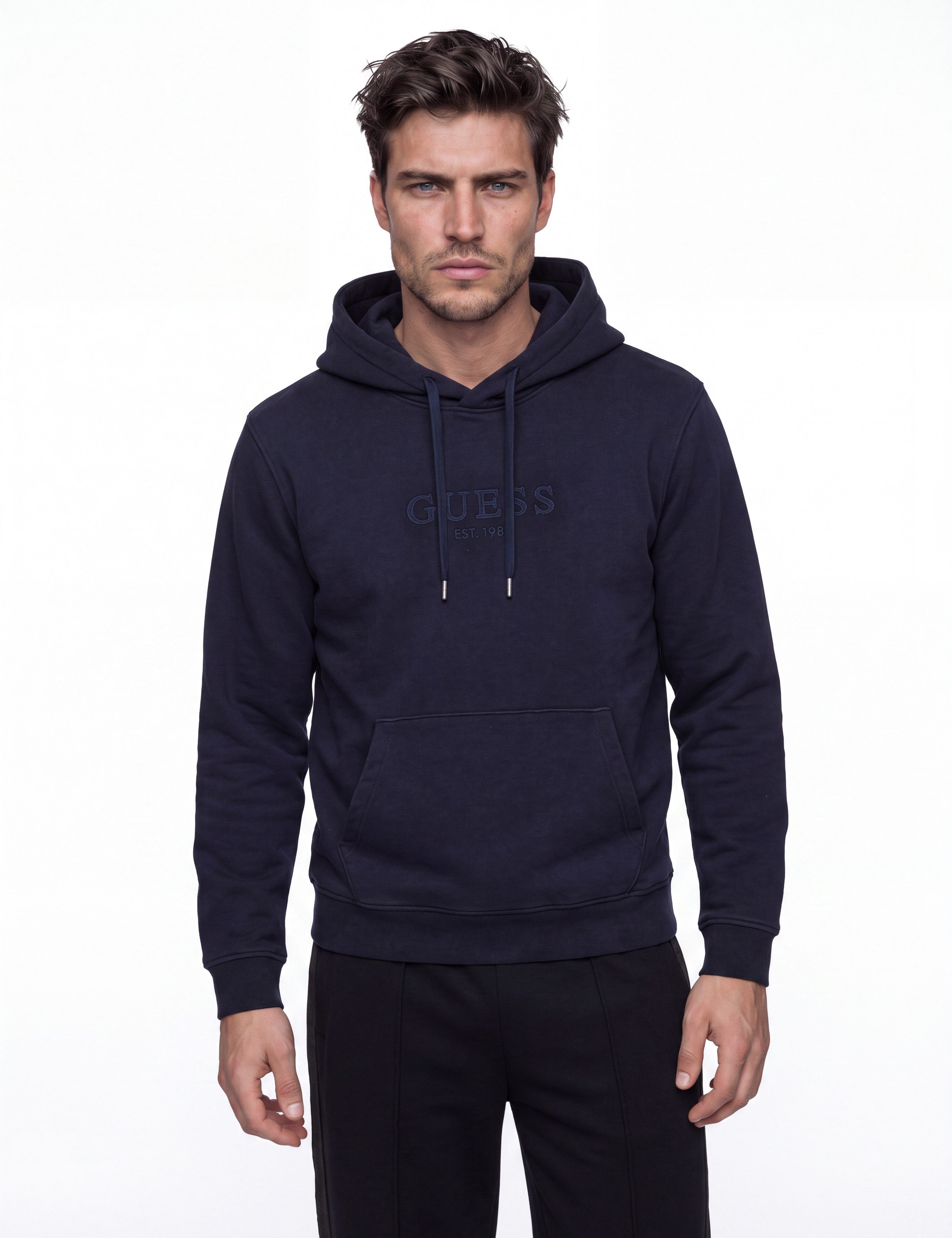 Guess Kapuzensweatshirt Regular Fit, Kapuze mit Kordelzug, Kängurutasche