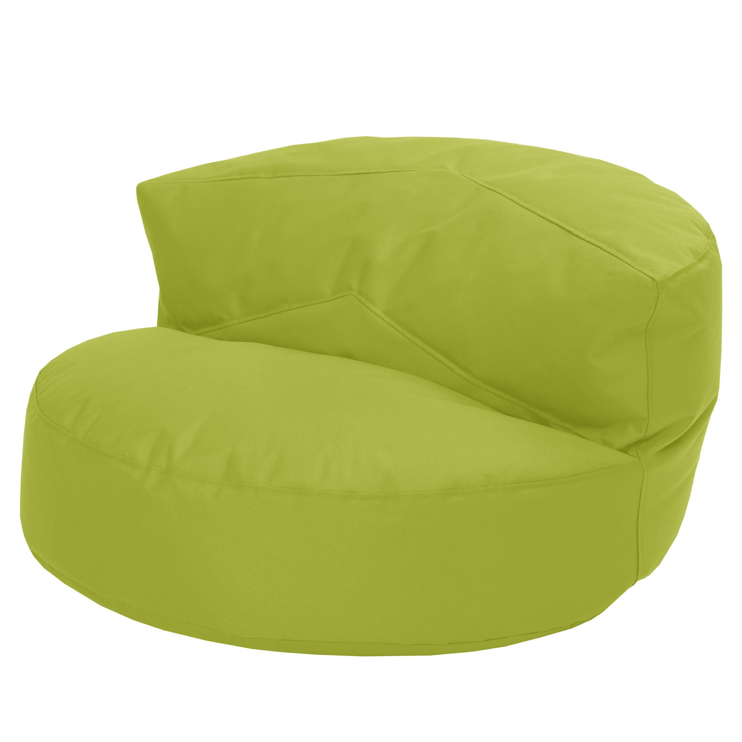 Green Bean Sitzsack Outdoor & Indoor Sofa mit EPS Perlen Füllung (mit Rückenlehne, wasserabweisender & abwaschbarer Bezug), Couch Sitzmöglichkeit Gartenliege mit Rückenlehne Grün
