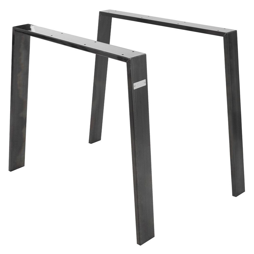ML-DESIGN Tischbein Tischgestell Loft 2er Set Bankkufen aus Stahl Industriedesign U-Form, Bankgestell Bankbeine Tischkufen Profil 8x2cm Möbelfüße aus Metall