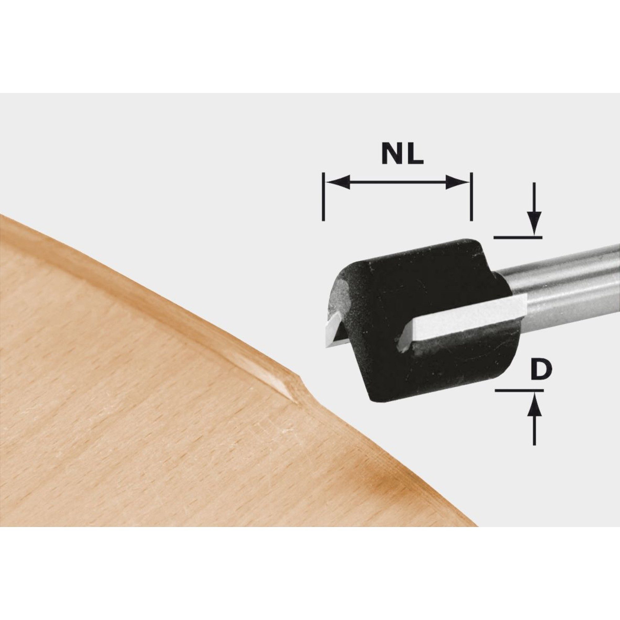 FESTOOL Fräser-Set HW D 19/16 S8 OFK 700 Bündigfräser 19 x 16 x 46 x 8 mm (491666)