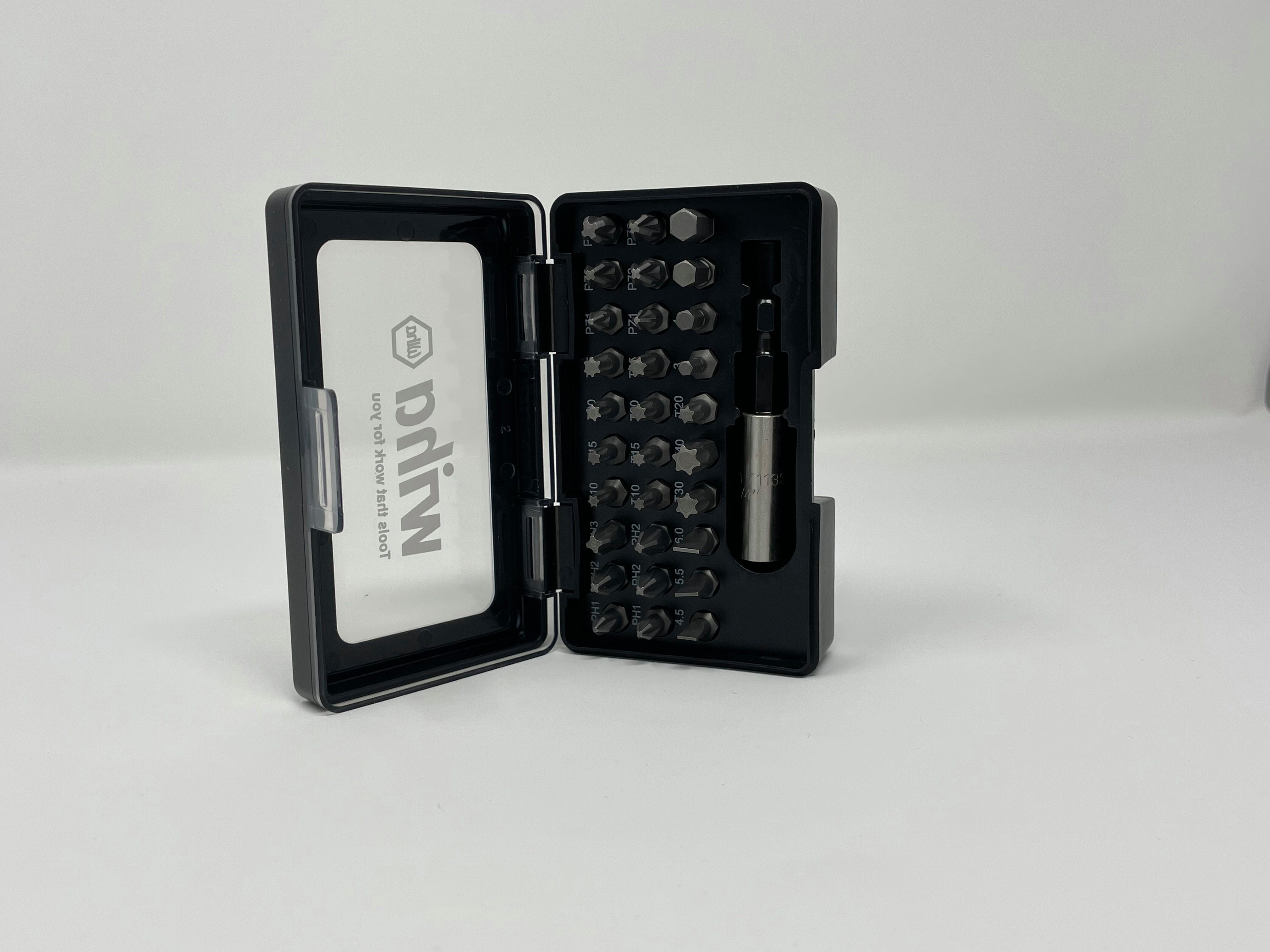 Wiha 31tlg. Bit-Set, 1-St., stabile Bit-Set Gürtelclip, 25mm Set, Bit-Set, gemischtes Kunststoffbox