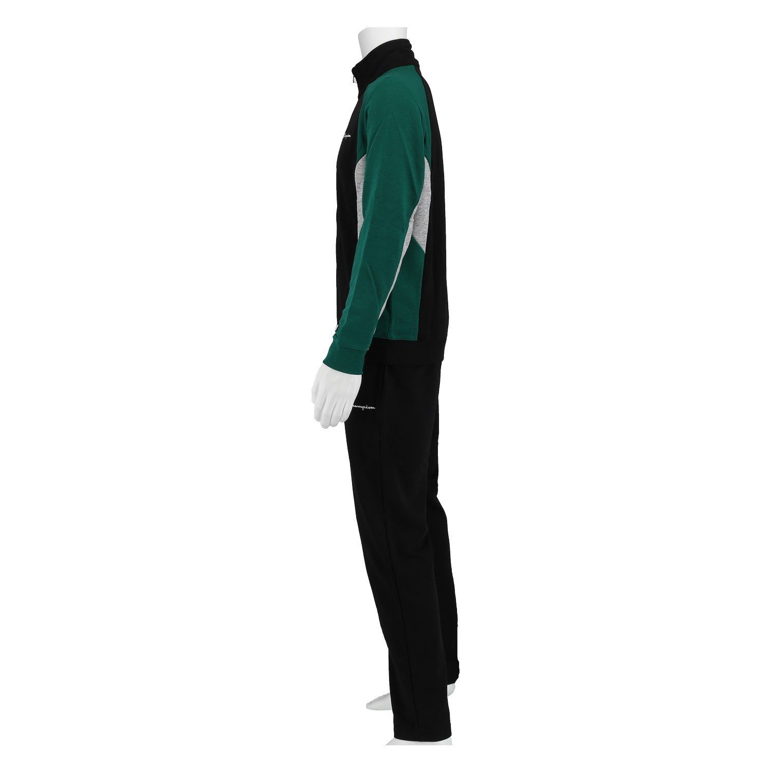 Champion Trainingsanzug Schriftzug (Jacke & Hose) dunkelgrün/schwarz Herren