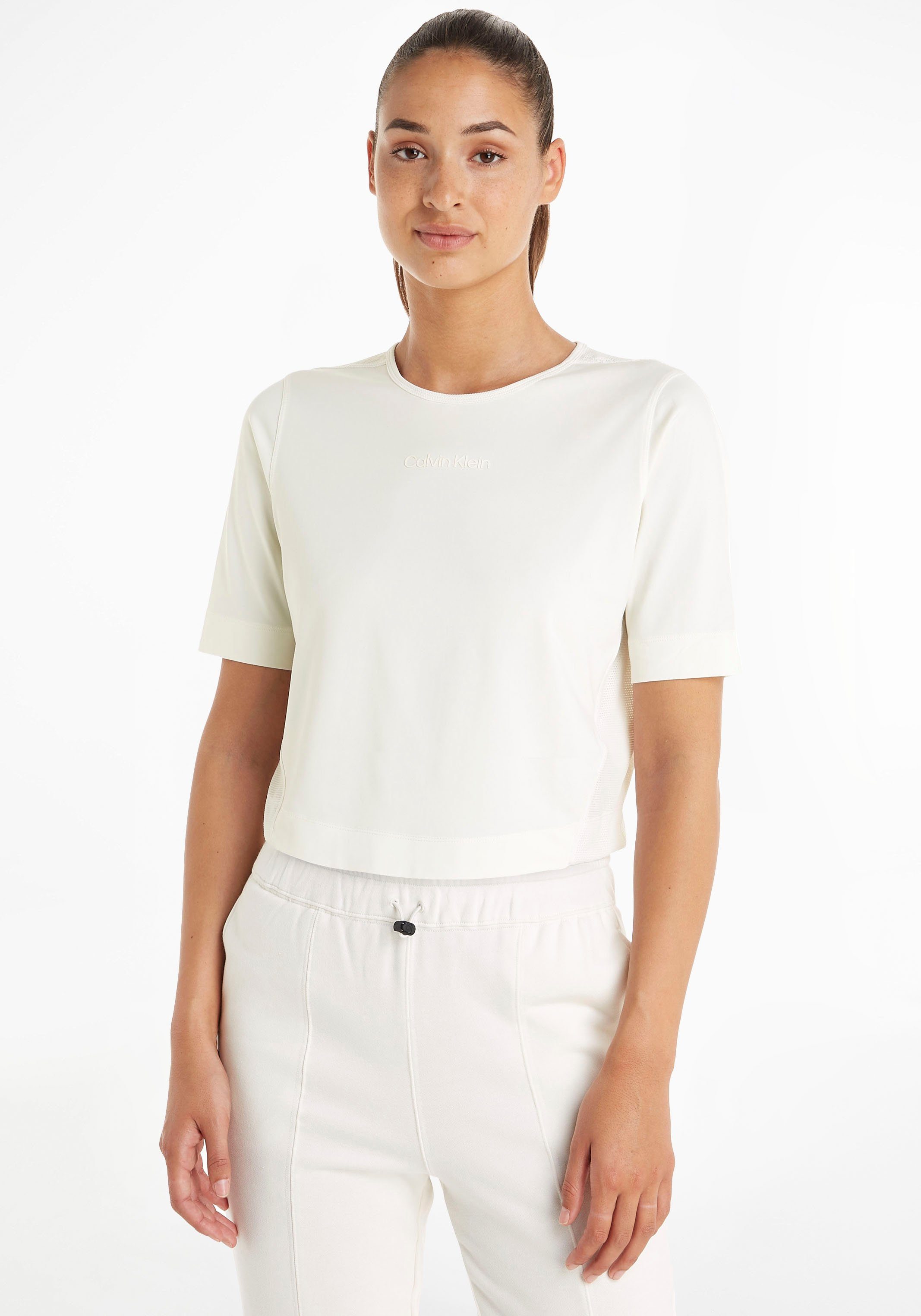 Calvin Klein T-Shirt White Sport Suede