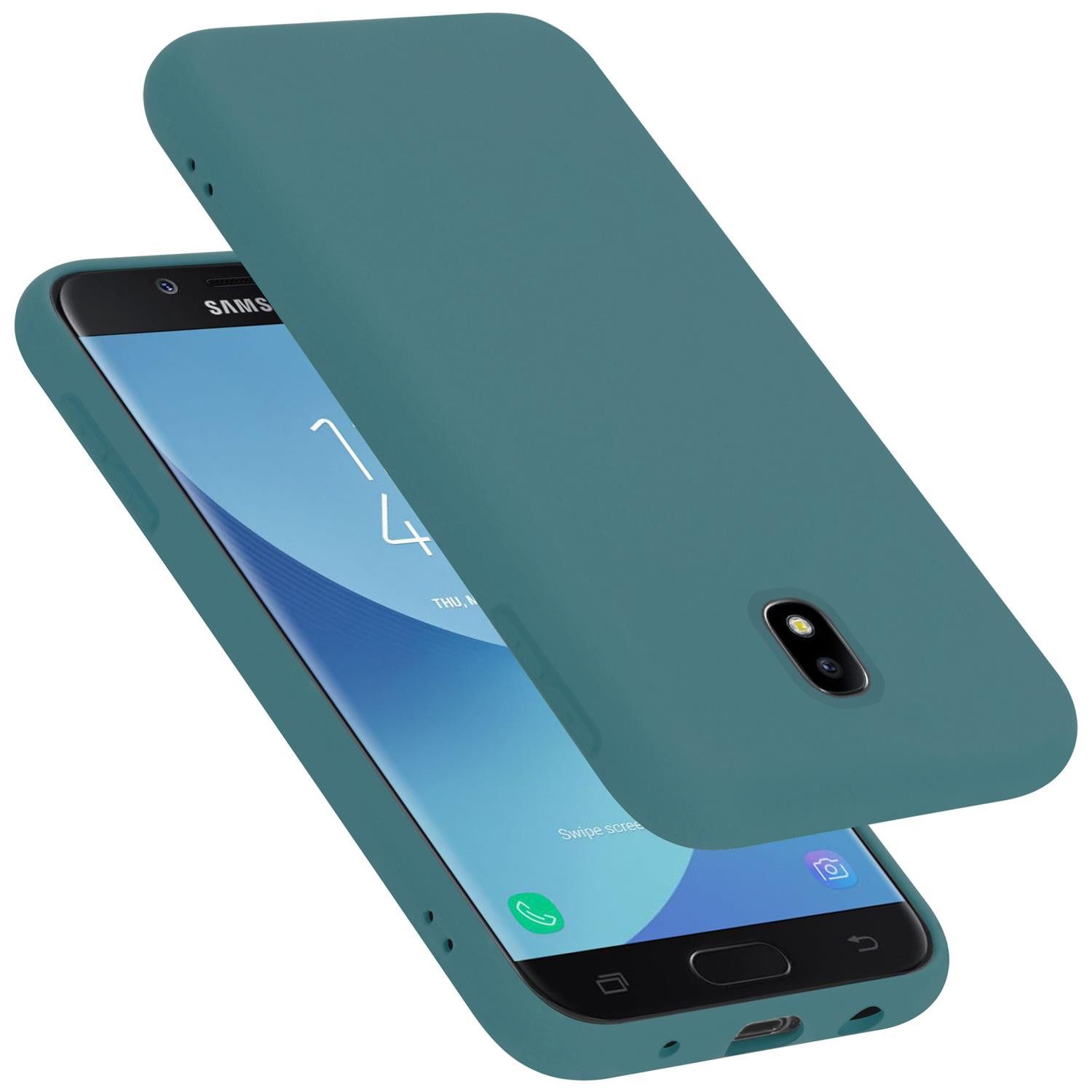 Cadorabo Handyhülle für Samsung Galaxy J7 2017 Hülle Samsung Galaxy J7 2017, Flexible Hülle TPU Silikon Schutzhülle Back Cover Case