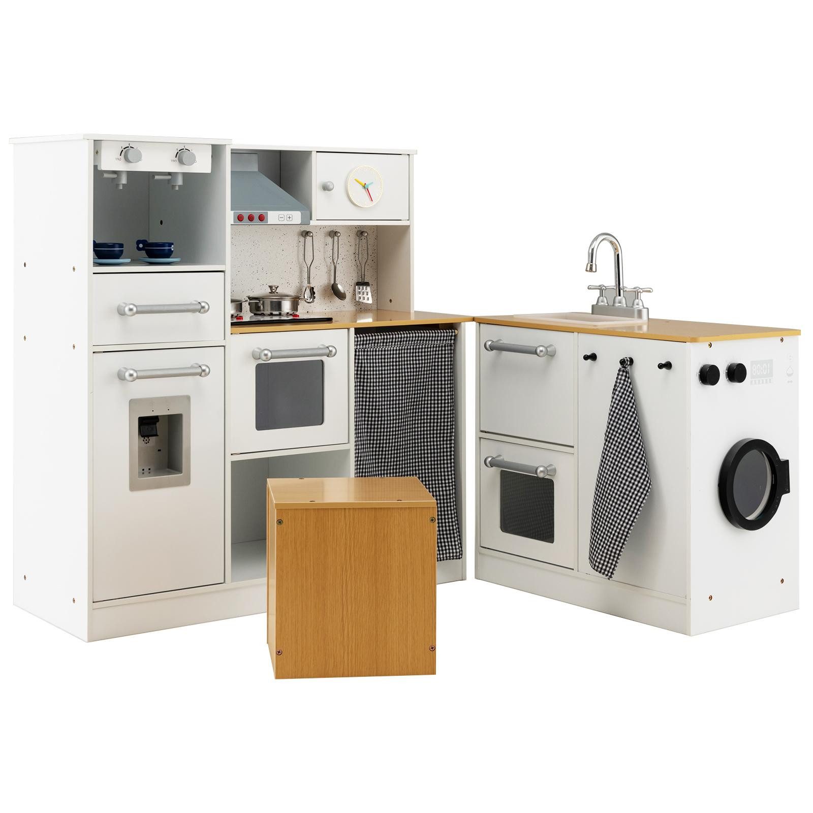 KOMFOTTEU Spielküche Kinderküche, mit Licht & Sound günstig online kaufen