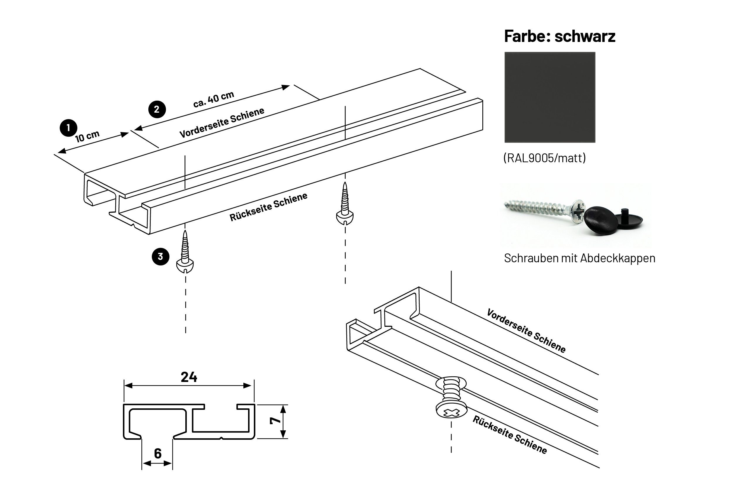 Deco-Raum Gardinenschiene Minimal, 1-läufig, kürzbar, Wunschmaßlänge, Decke günstig online kaufen