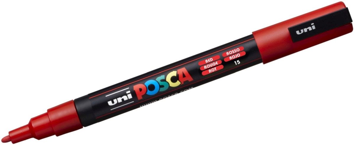 uni-ball Filzstift Fasermaler Uni Posca PC-3M 0,9-1,3mm rot