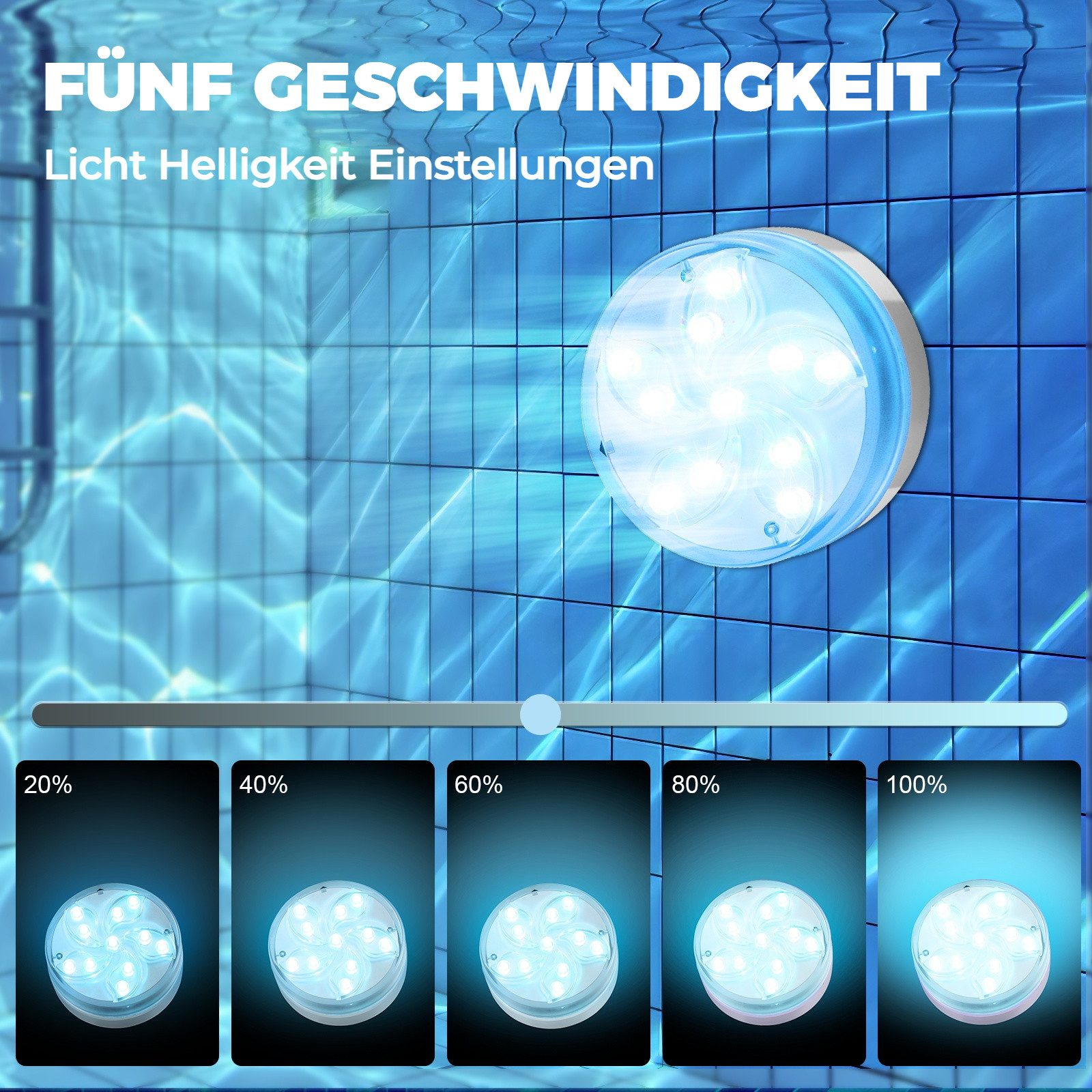 BlingBin Pool-Lampe Farbwechsel Poolbeleuchtung, Unterwasser LED günstig online kaufen