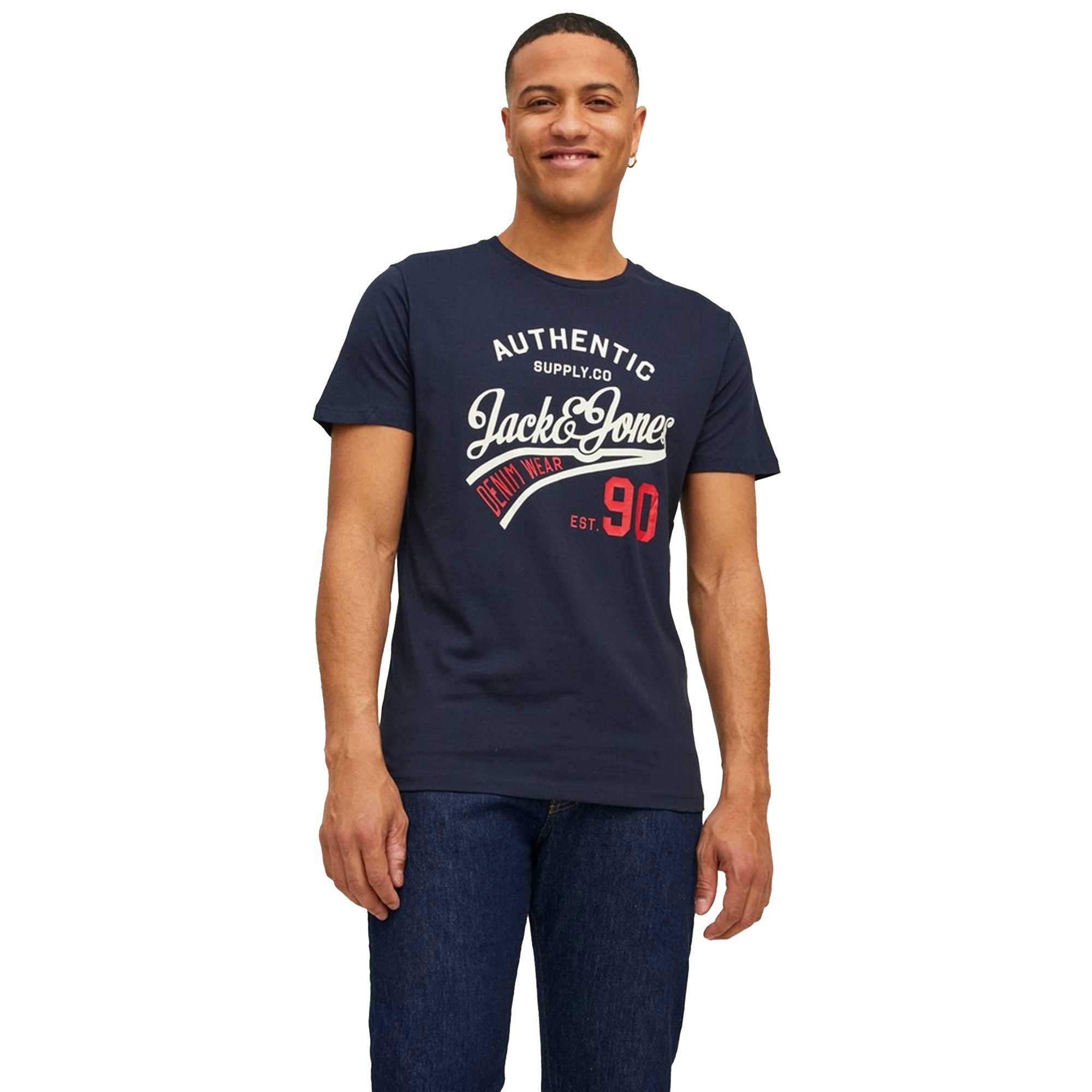 Jack & Jones T-Shirt Herren T-Shirt 6er Pack Baumwolle (Packung, 6er Pack)