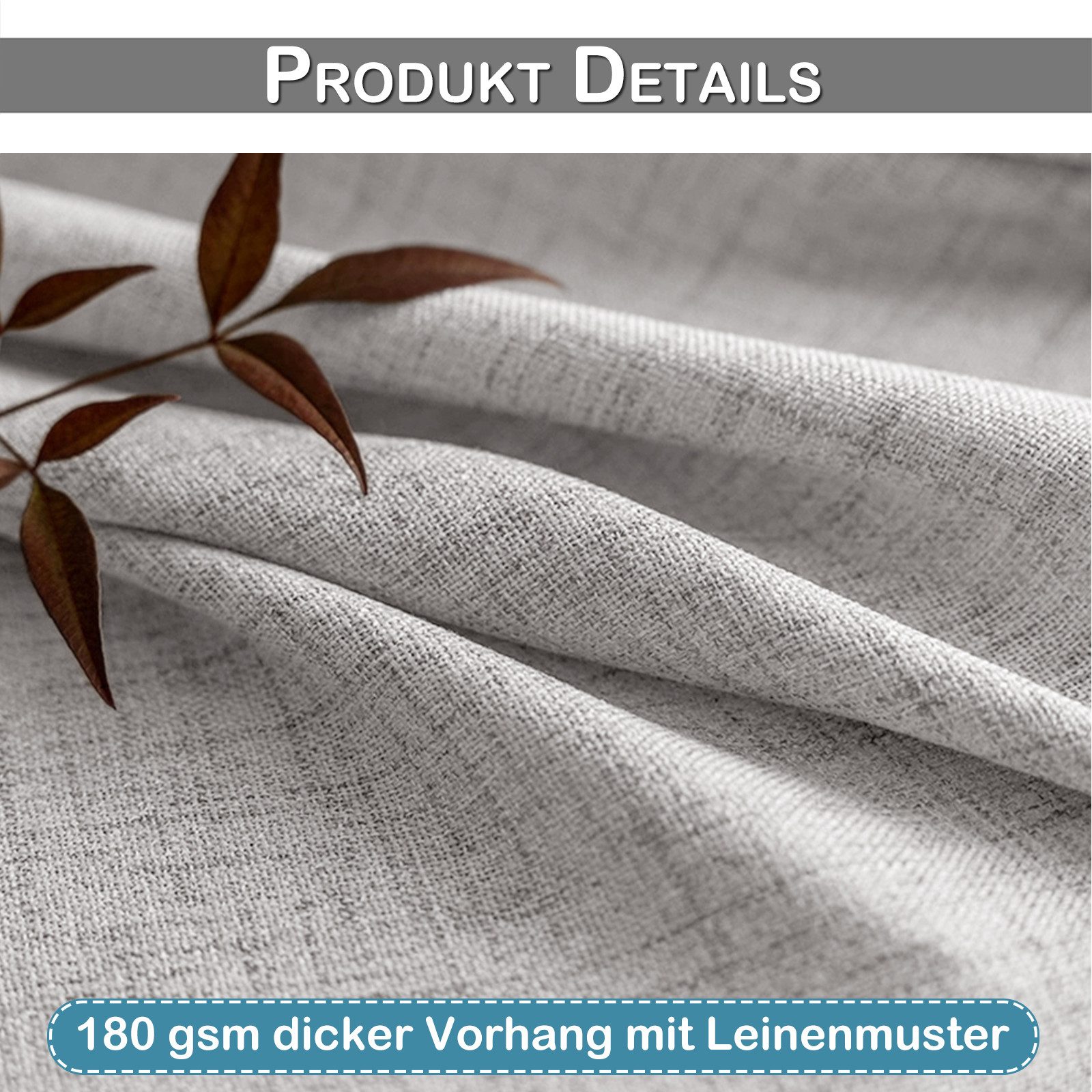 Jibenhome Gardine Leinenoptik Voile Vorhänge Modern Fensterschal für Wohnzi günstig online kaufen