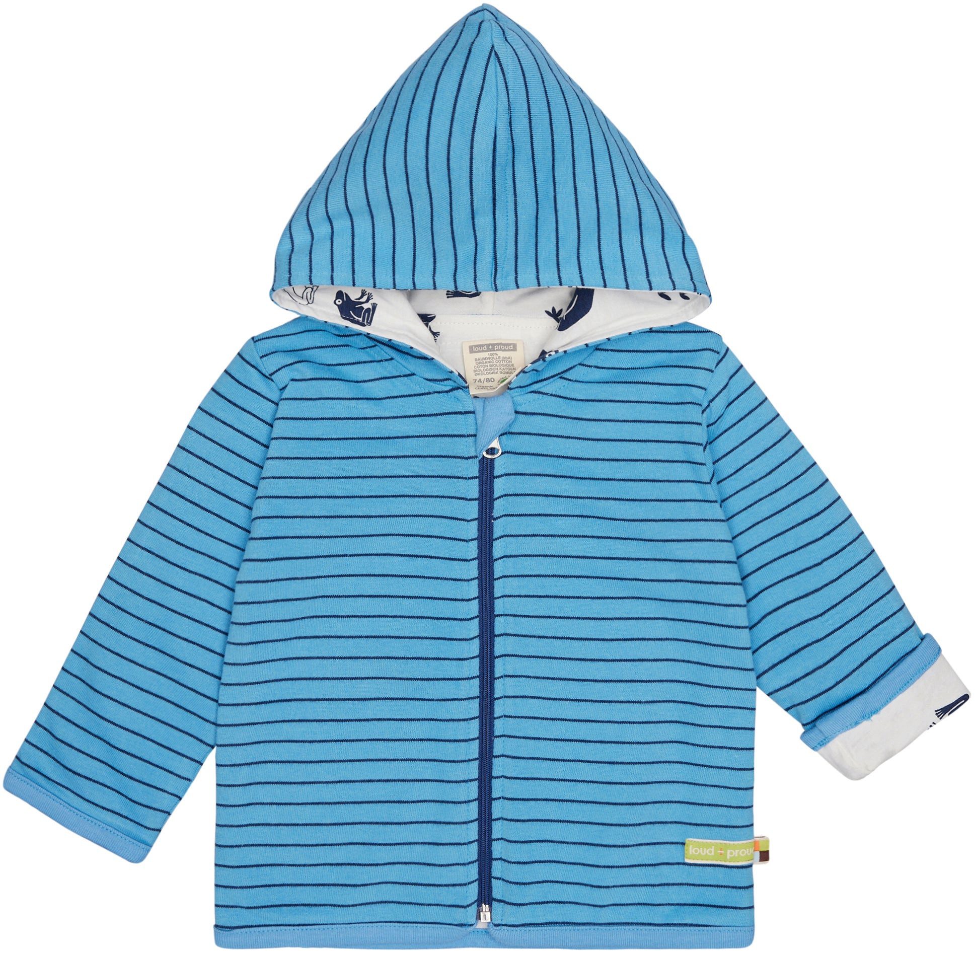loud + proud Wendejacke mit Kapuze Bio Baumwolle