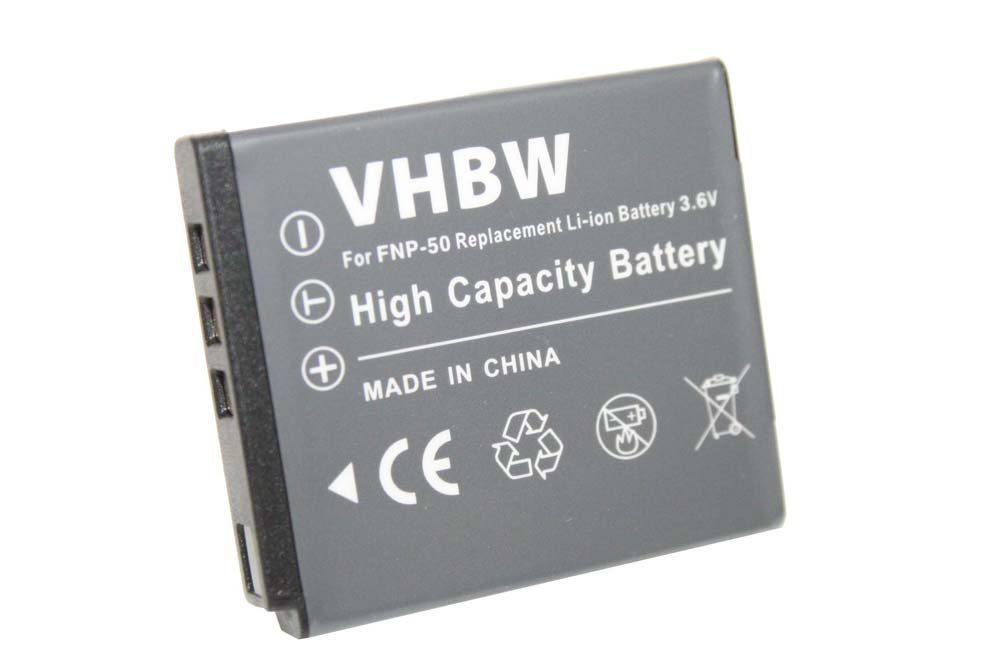 vhbw kompatibel mit Pentax Optio VS20, S12, S10 Kamera-Akku Li-Ion 650 mAh (3,6 V)