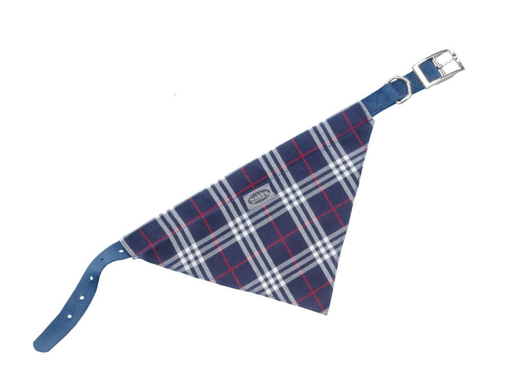 Nobby Hunde-Halsband Halsband mit Tuch, blau, 35cm