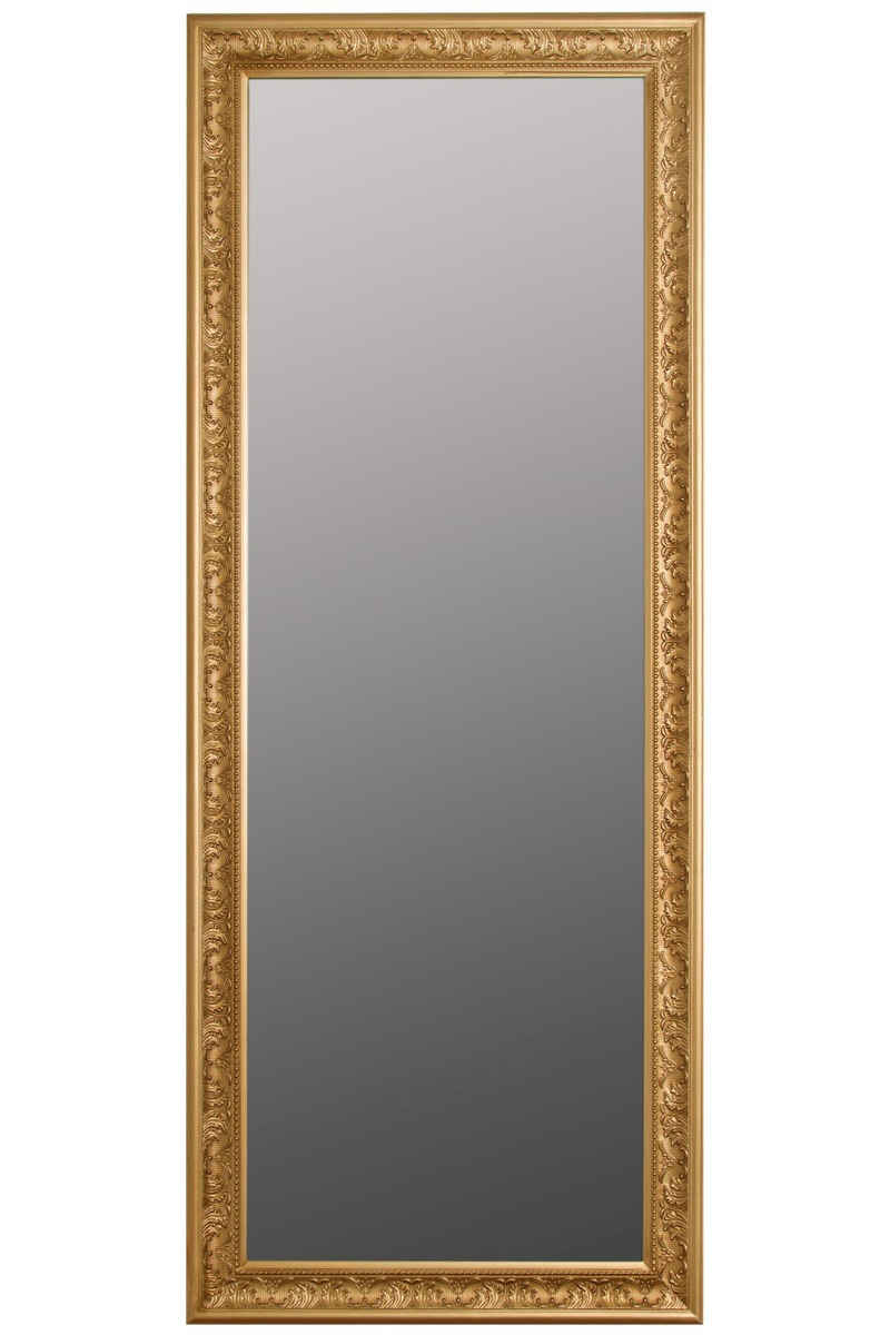 elbmöbel Wandspiegel Wandspiegel Spiegel Antik Stil Barock mit Facettenschliff - Ankleidespiegel Ganzkörperspiegel, Spiegel: Wandspiegel 150x60x7 cm gold Barock Rahmen