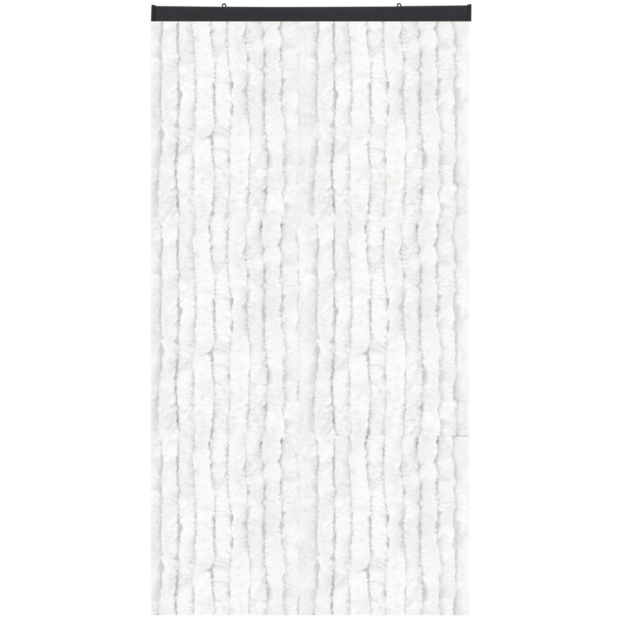 Türvorhang Flauschi, viele 160x185 in Flauschvorhang Farben Arsvita, cm (1 Ösen weiß, St), Unistreifen