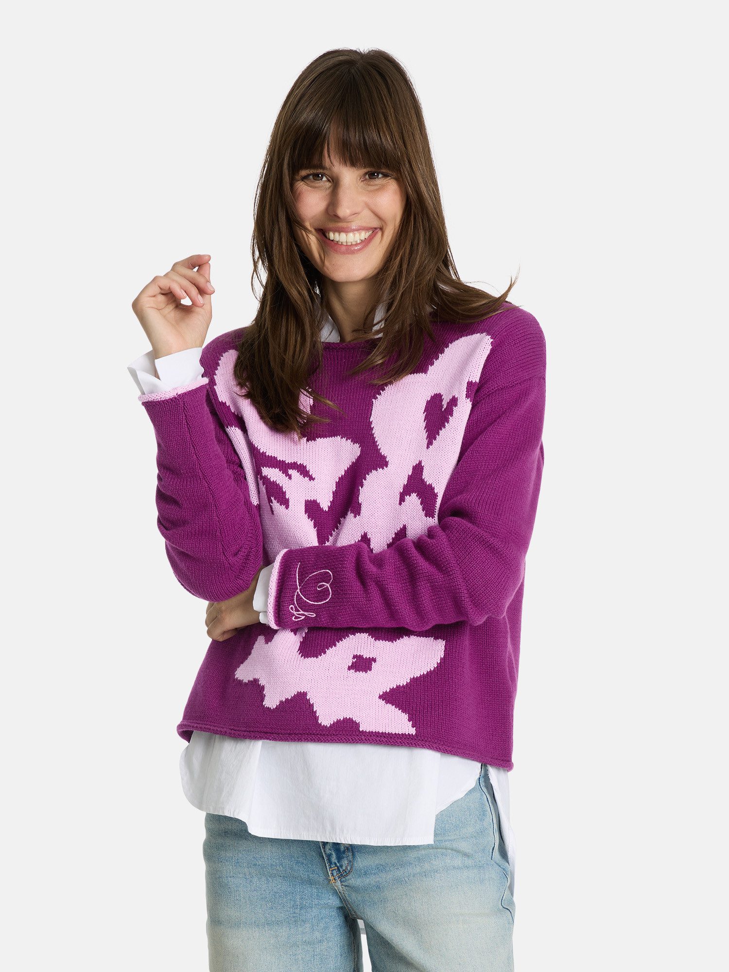 Lieblingsstück Strickpullover SaraiL mit Blumenmuster günstig online kaufen