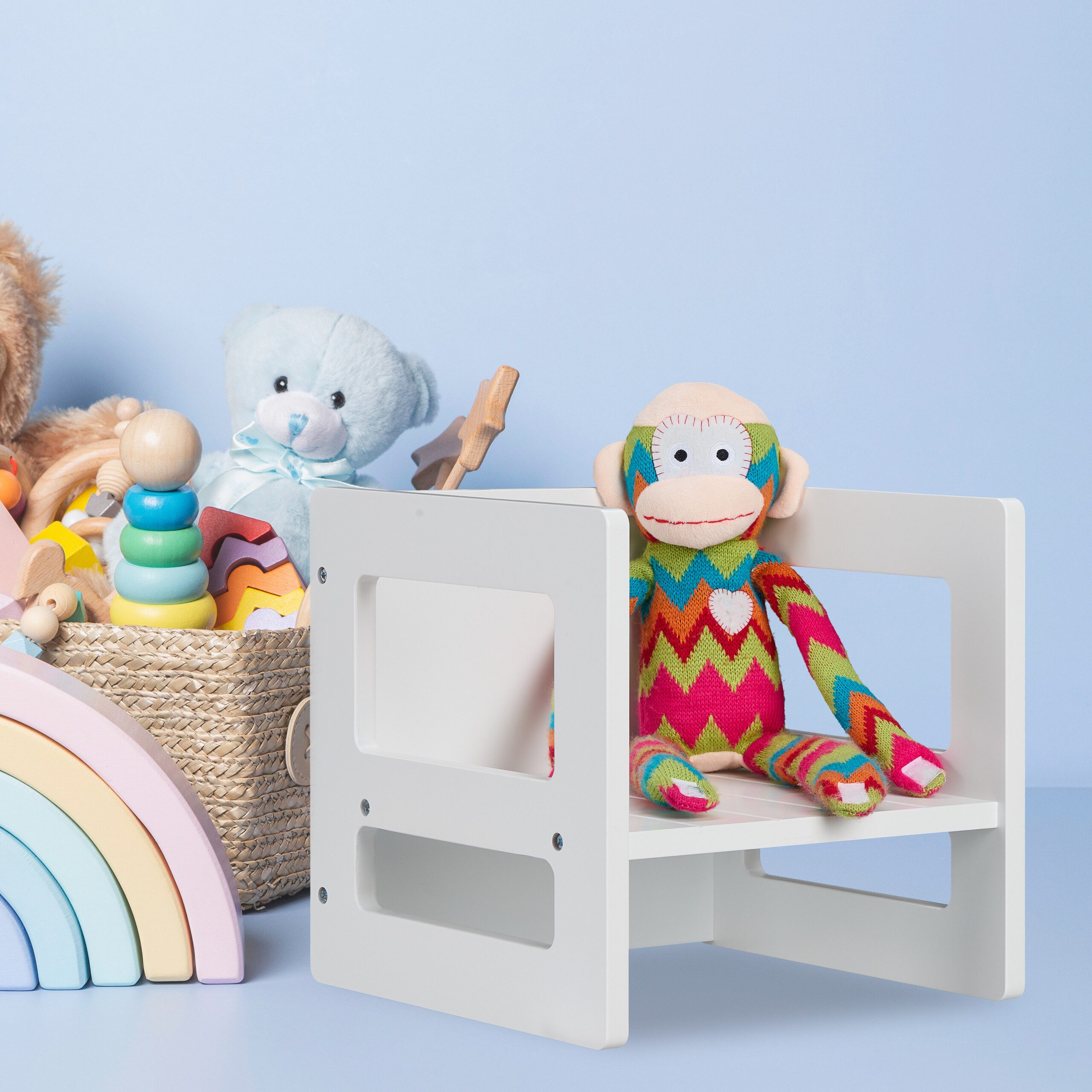 relaxdays Kinderhocker Wendbarer Sitzhocker für Kinder günstig online kaufen