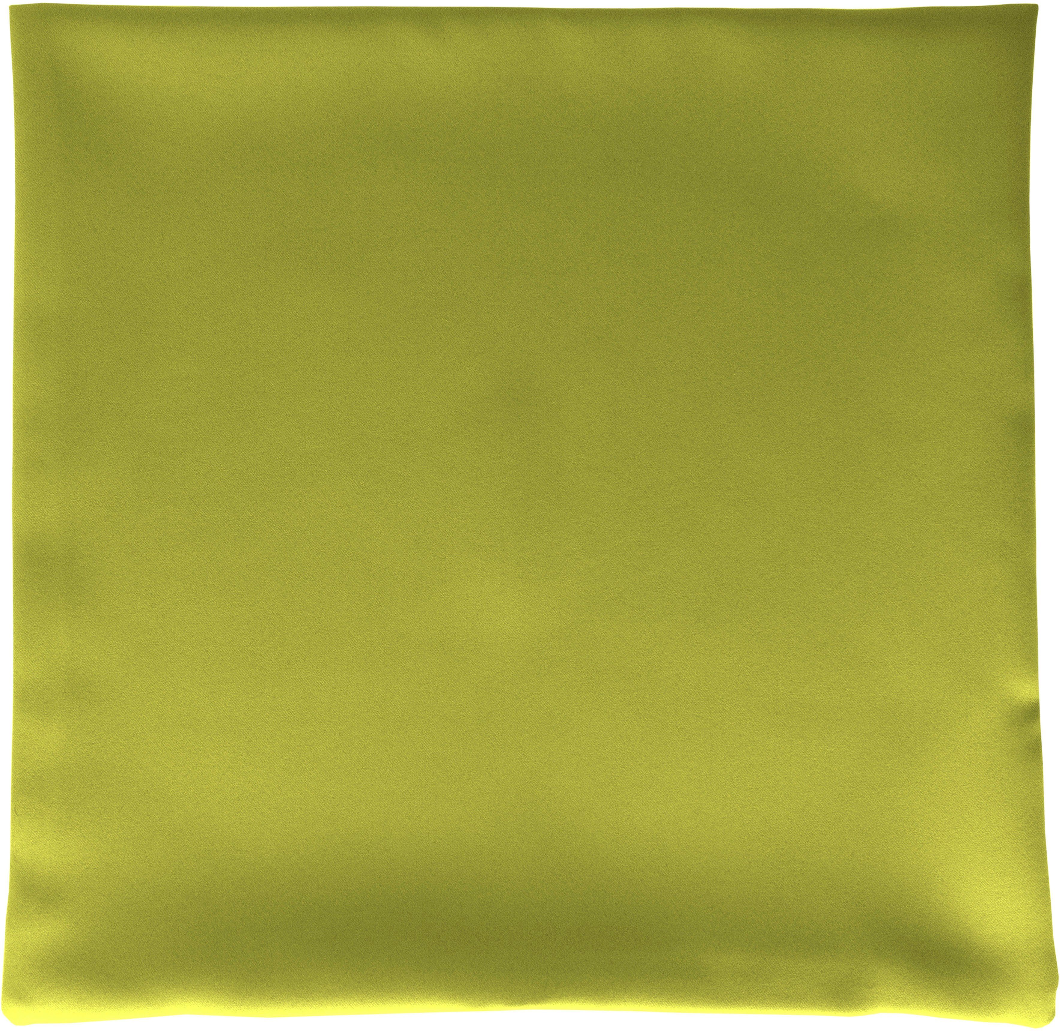 2 unifarben apfelgrün Stück, Kissenhülle Leon, Füllung, VHG Reißverschluss, Dekokissen ohne