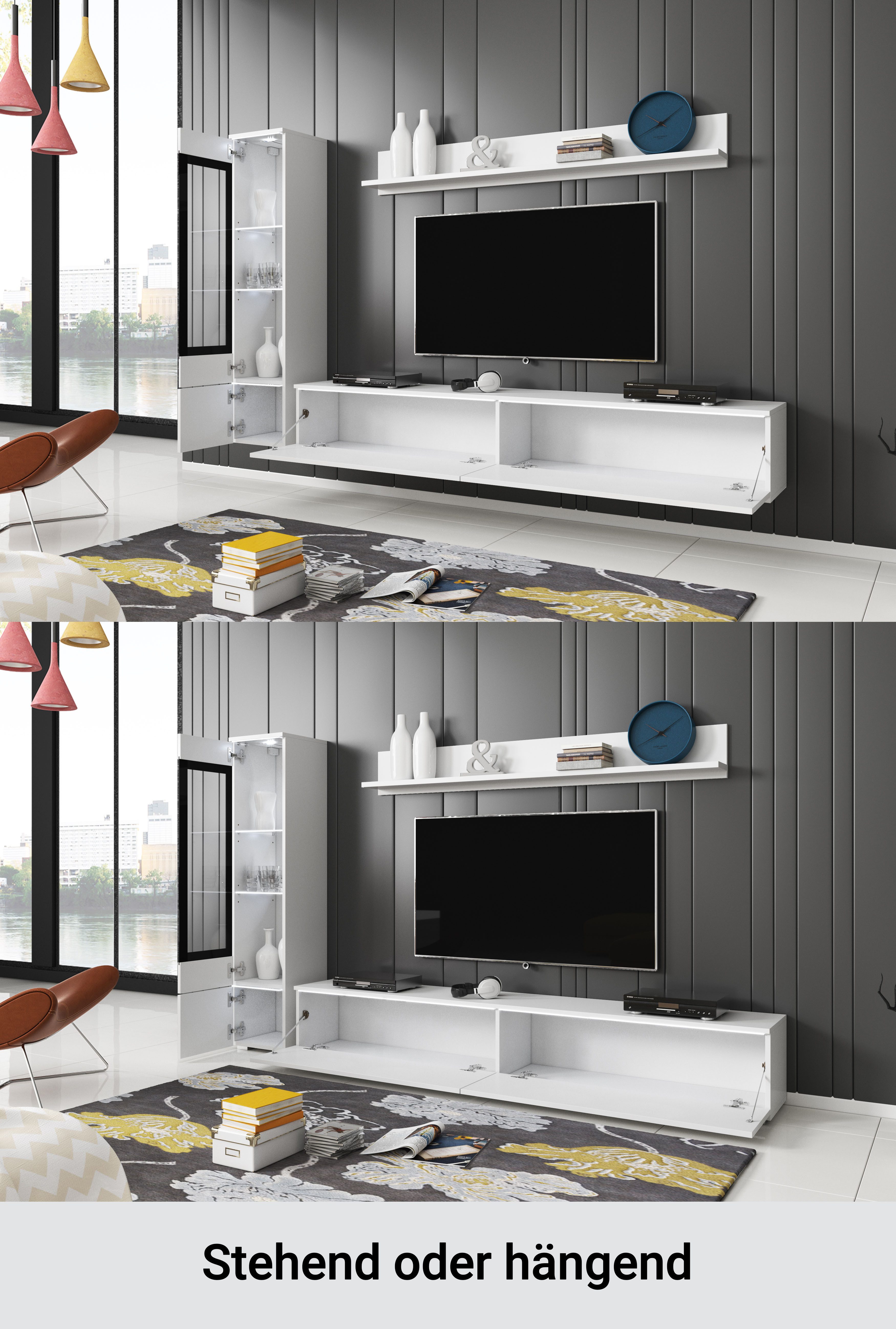 INOSIGN Wohnwand VERA I, Vitrinen Türanschlag günstig online kaufen