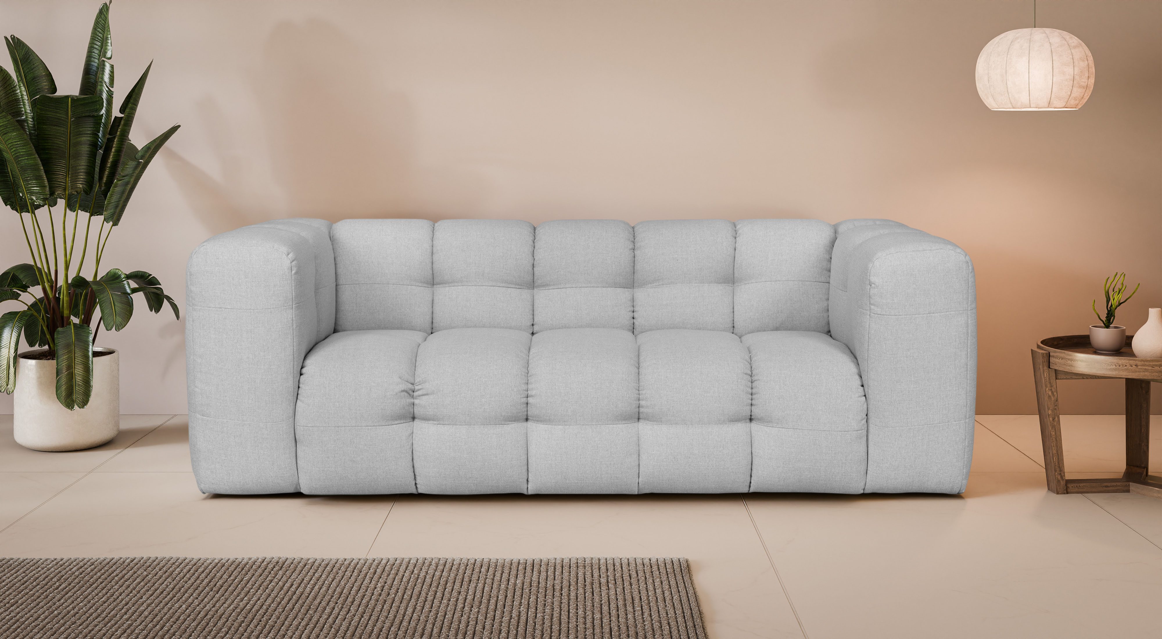 LeGer Home by Lena Gercke 3-Sitzer TALISHA Designersofa, moderne Steppung, Maße B/T/H: 229/110/75 cm, aufwendig gepolstert, hoher Sitzkomfort