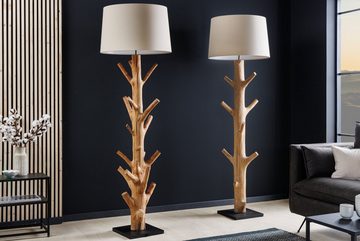 riess-ambiente Stehlampe TREE NATURE 180cm beige / natur / schwarz, Ein-/Ausschalter, ohne Leuchtmittel, Wohnzimmer · Massivholz · Stoff · Schlafzimmer · Landhausstil