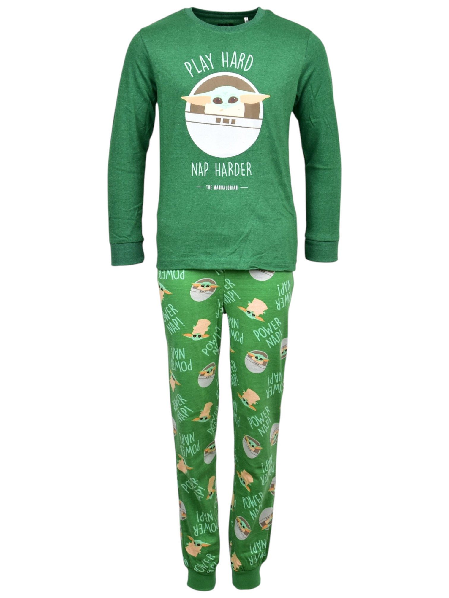 Cerdá Schlafanzug STAR Wars The Mandalorian Grogu (2 tlg) Kinder Pyjama langarm Gr. 116 - 164 cm