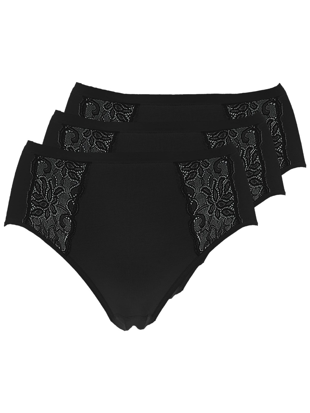Pompadour Taillenslip 3er Pack Damen Maxislip Nostalgie (Packung, 3-St) Zwickel