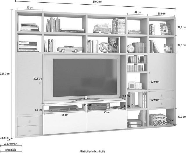 fif möbel Wohnwand »TORO 371-6«-Otto