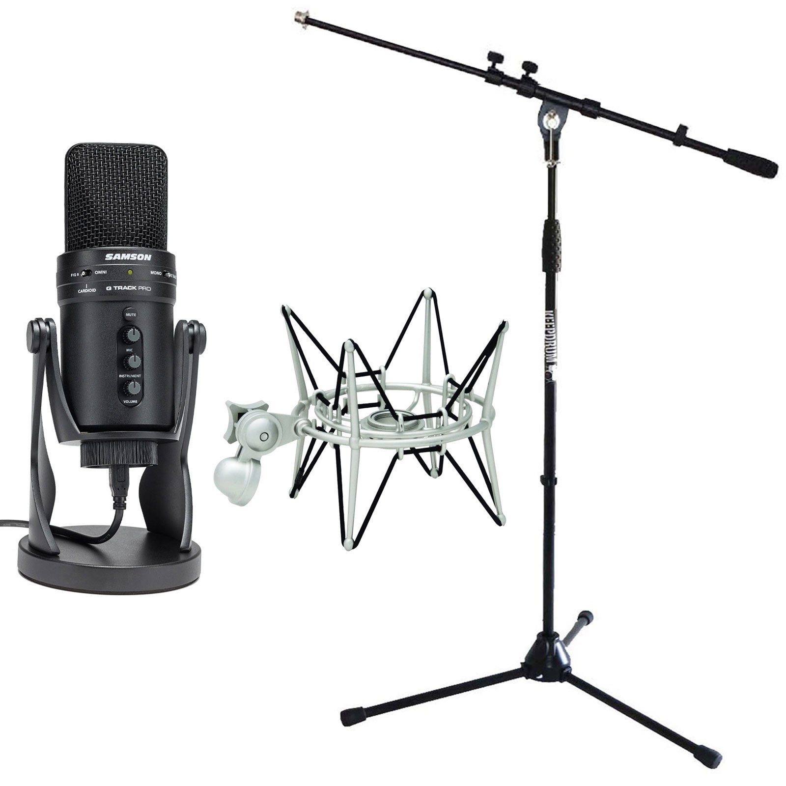 Mikrofon G-Track Pro mit Mikrofon-Spinne und Stativ