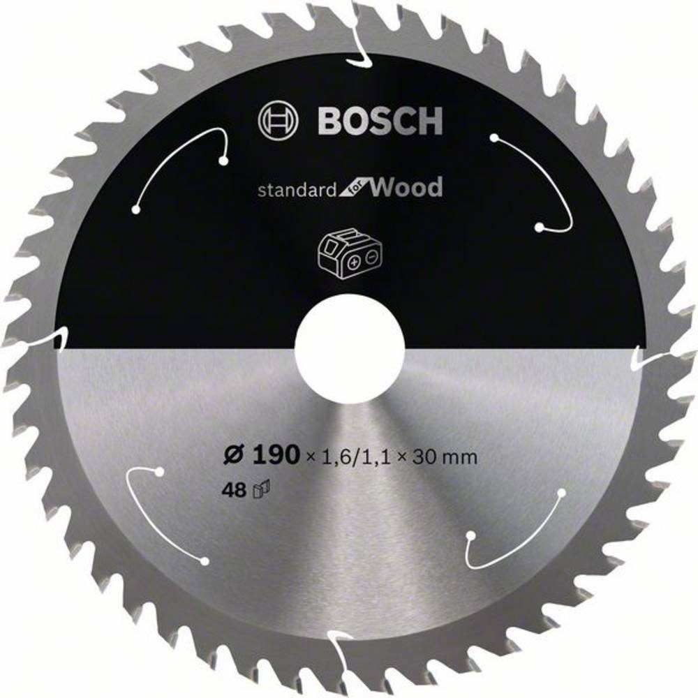 BOSCH Kreissägeblatt Akku-Kreissägeblatt Standard for Wood, 190 x 1.6/1.1 x 30 2608837710