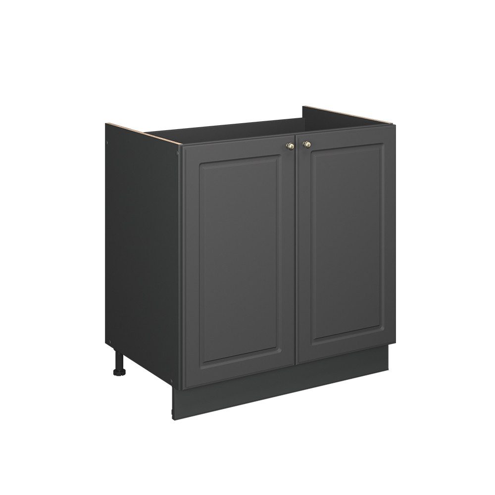 Vicco Unterschrank Fame-Line, Anthrazit-Gold Landhaus/Anthrazit, 80 cm ohne günstig online kaufen