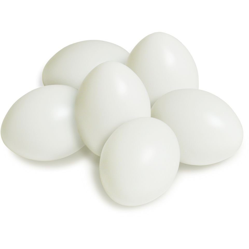 Meyercordt GmbH Osterei Kunststoffeier weiß, 60x45mm, 50 Stück (50 St)