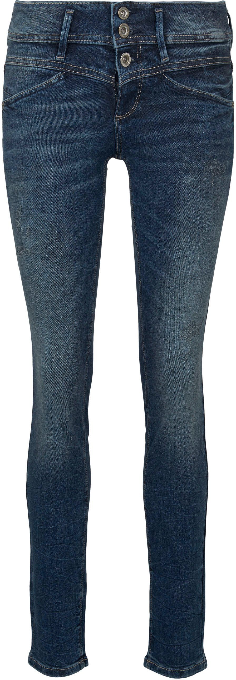 dekorativ Alexa TAILOR Slim-fit-Jeans gesteppter und mit Knopfleiste Slim TOM Passe
