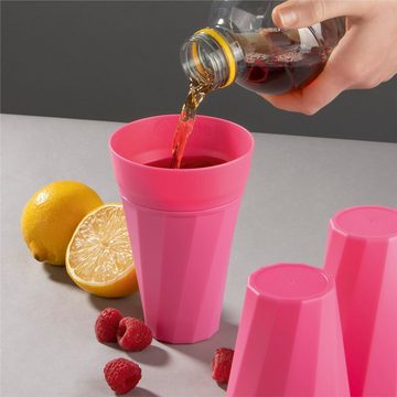 frats Becher Trinkbecher 300ml - Selbstkühlend, Doppelwandiger Becher mit Kühlflüssigkeit, Mehrwegbecher 300ml - Pink